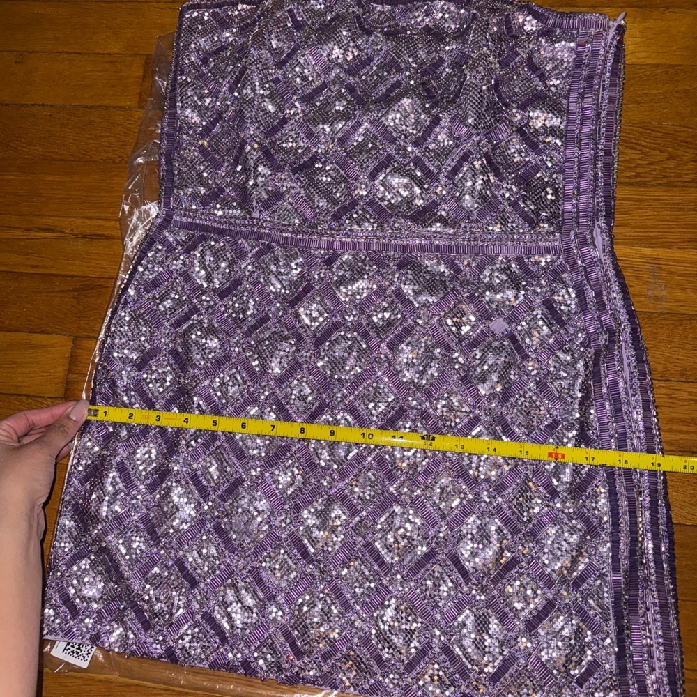 RETROFRETE Lilac Sequin Party Mini Dress - Picture 14 of 15